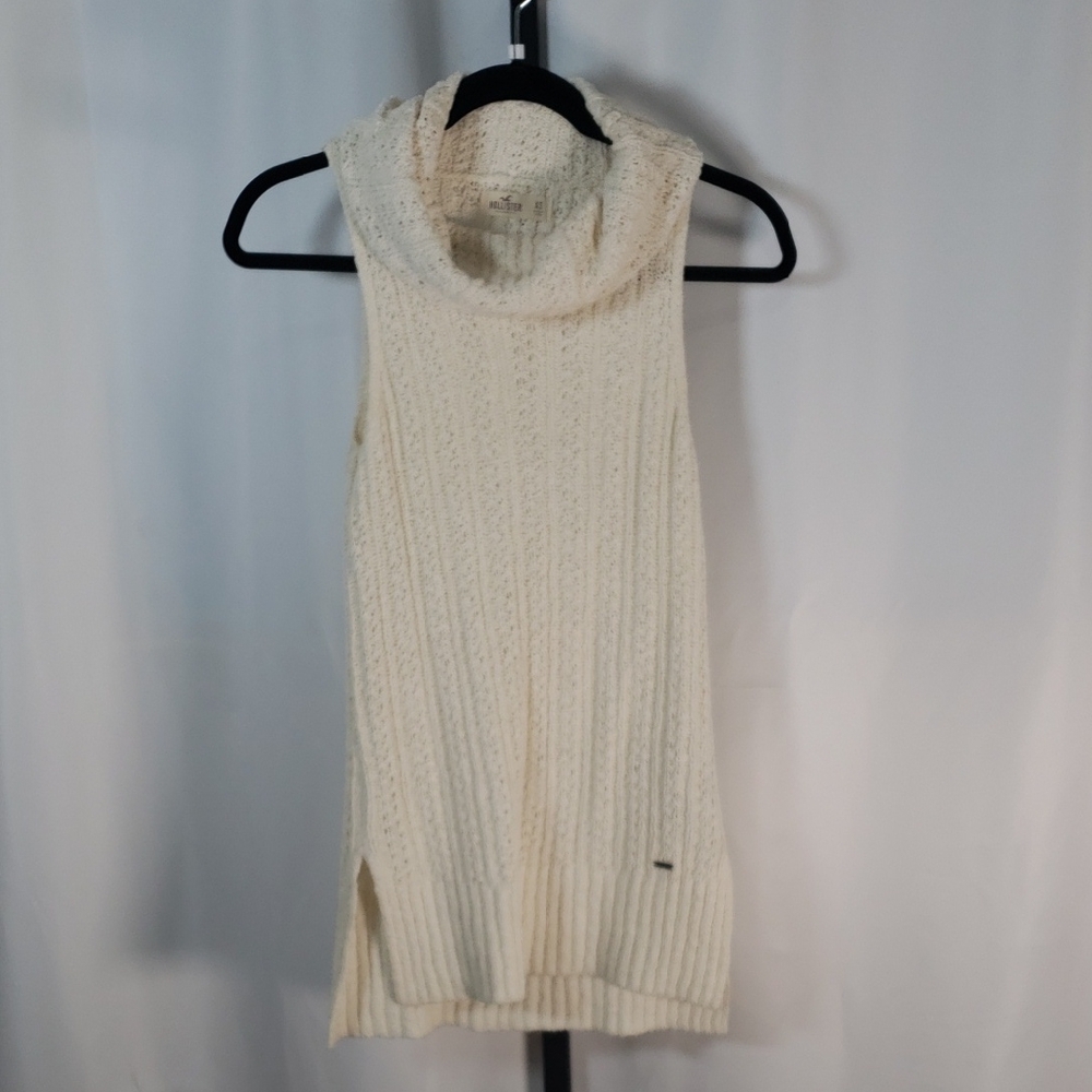 Hollister‎ California Cream Sleeveless Cowl-neck Knit Tunic Sweater - SZ XS